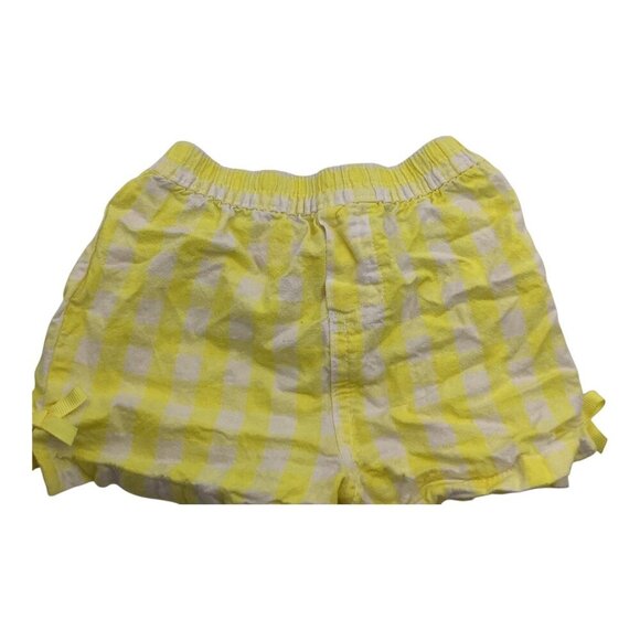 Kids Headquarters Baby Girl Shorts 6-9M Yellow & White Checkered with Bow - Picture 5 of 6